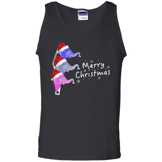 Merry Christmas Elephant With Santa Hat In Pocket Zip X-mas Gift Shirt Black