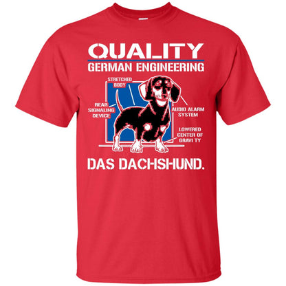 Quality German Engineering Das Dachshund Dog Lover T-shirt Red