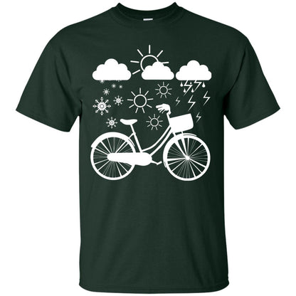 Bicycle All Weather Cyclist T-shirt For Bicycle Lover Forest