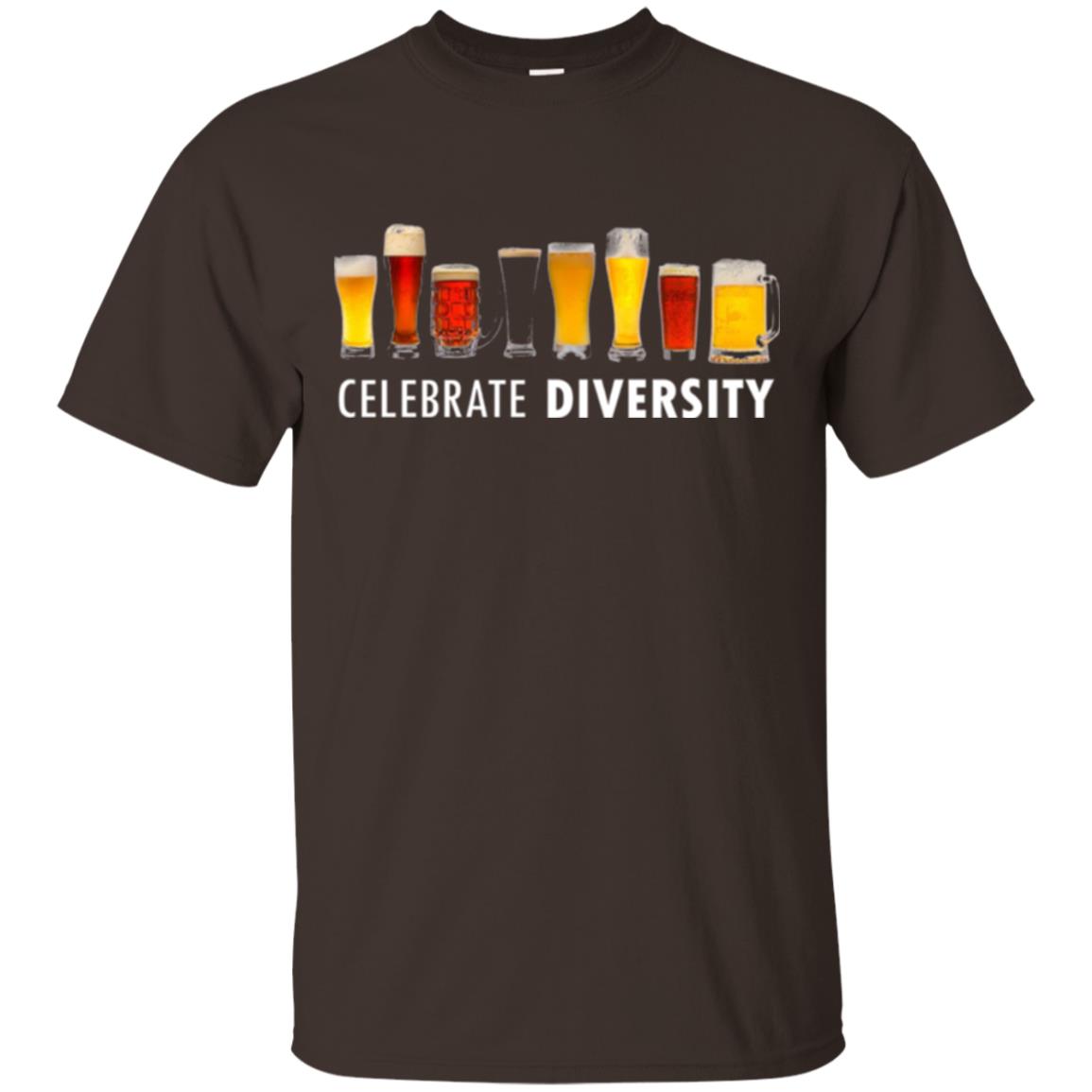 Beer Lovers T-shirt Celebrate Diversity Dark Chocolate