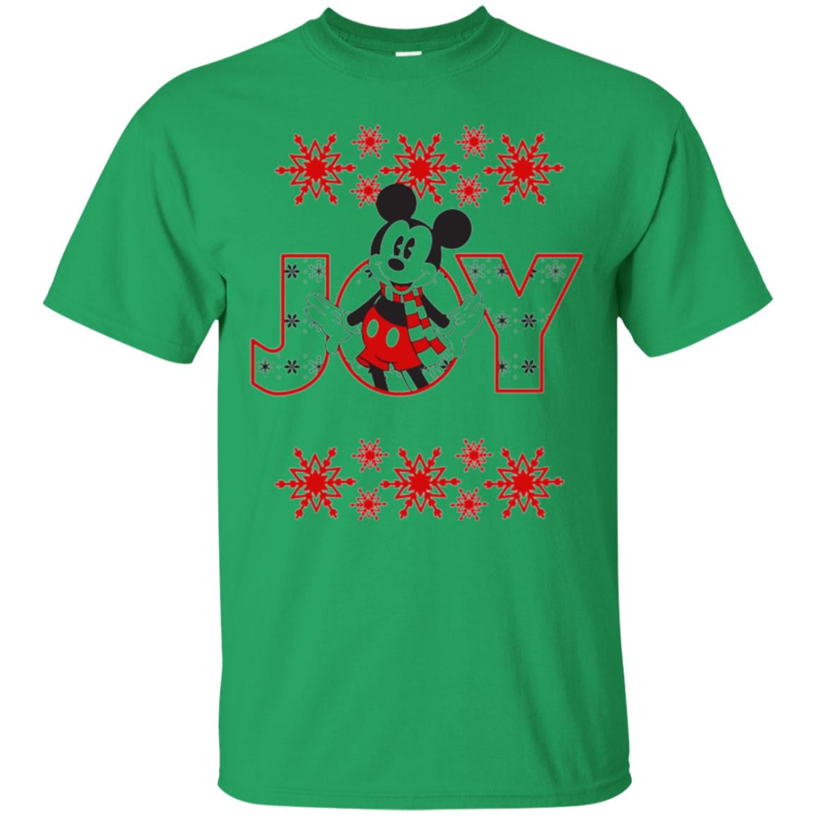 Christmas T-shirt Disney Mickey Mouse Joy Irish Green