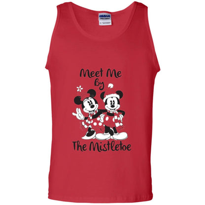 Christmas T-shirt Meet Me By Mistletoe Red