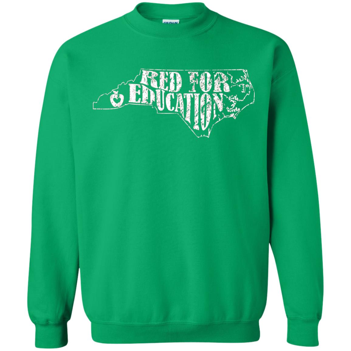 Distressed North Carolina Nc Red For Educator Shirt Irish Green