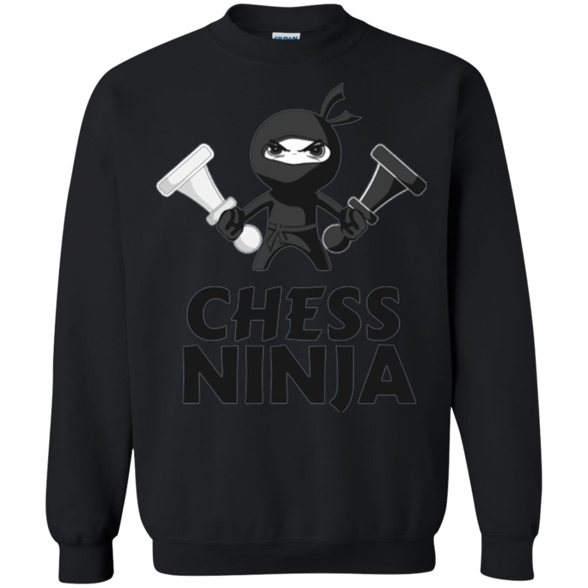 Funny Chess Ninja T-shirt Black