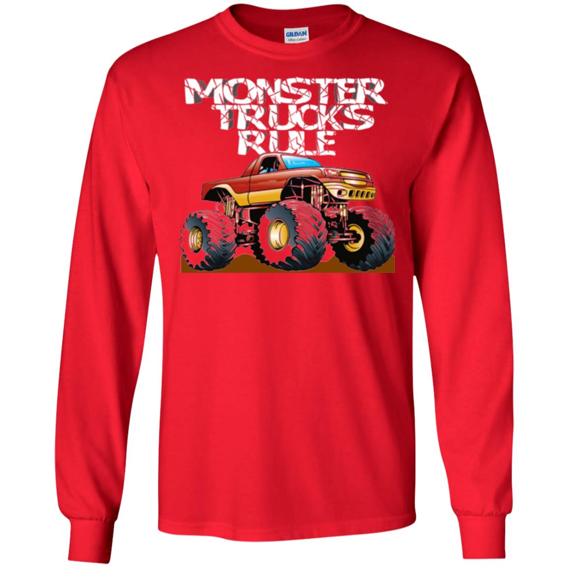 Monster Trucks Rule T-shirt Red