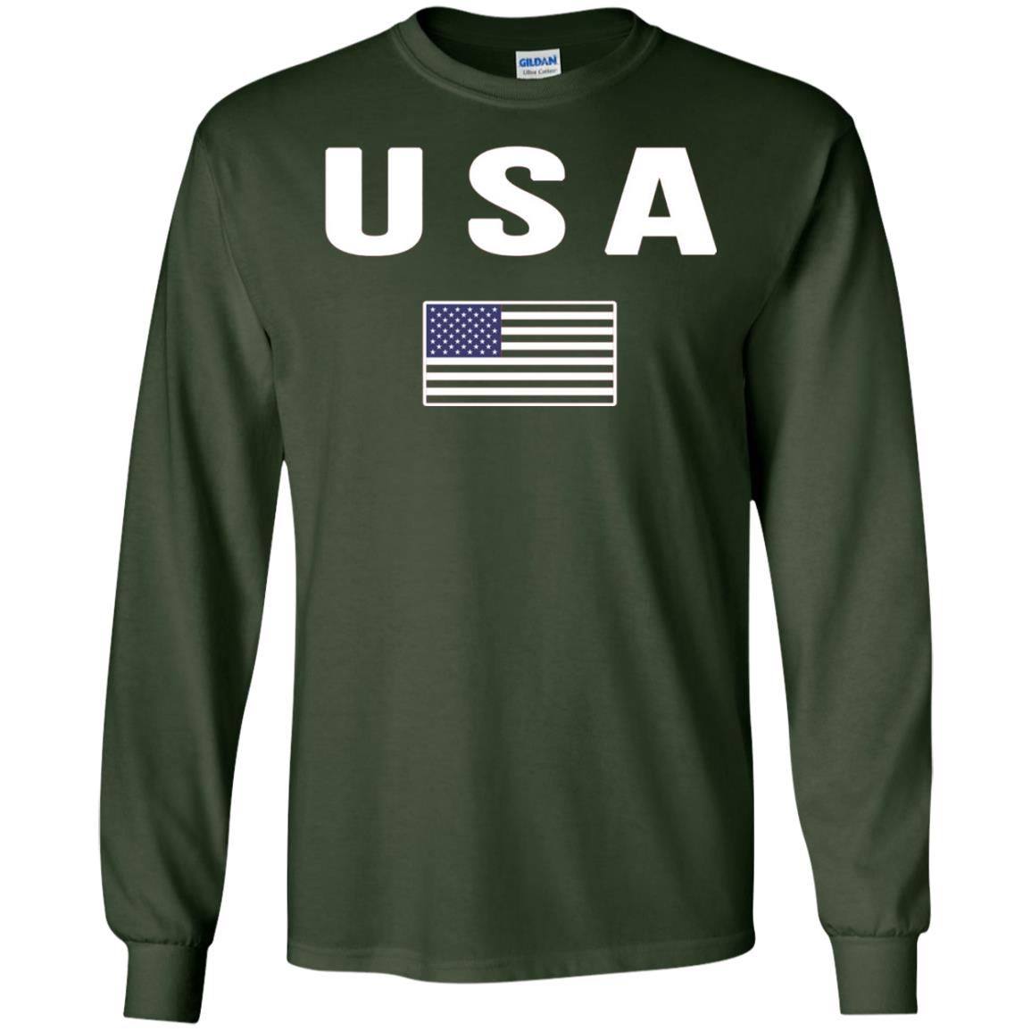 Usa T-shirt America United States Forest Green