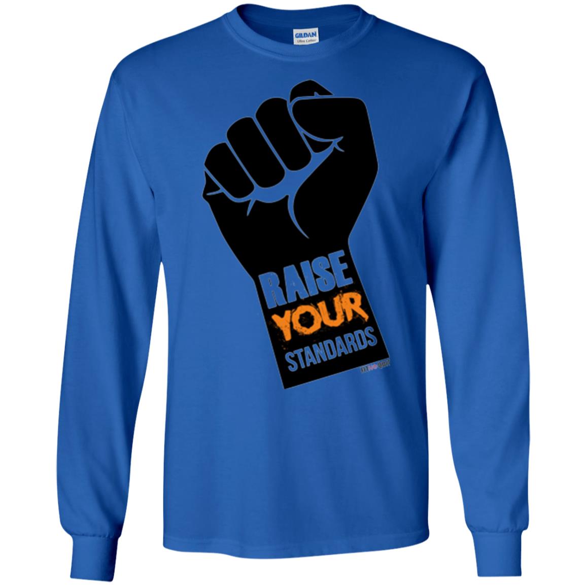 Raise Your Standards Motivatitonal Fitnoquit T-shirt Royal