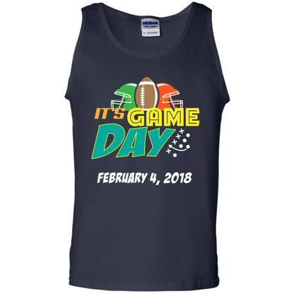 Football Lover T-shirt It_s Game Day February 4 2018 Navy