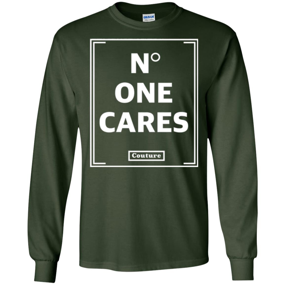No One Cares Tops Cute Casual T-shirt Forest Green