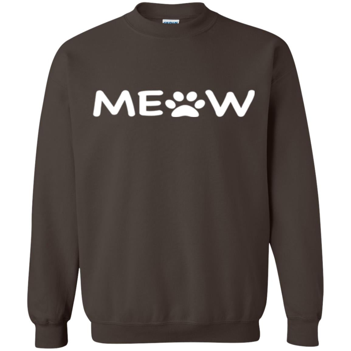 Cat Lovers T-shirt Meow Kitten Paw Dark Chocolate
