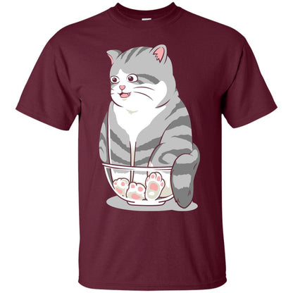 Cat Smile Cat Lover T-shirt Maroon