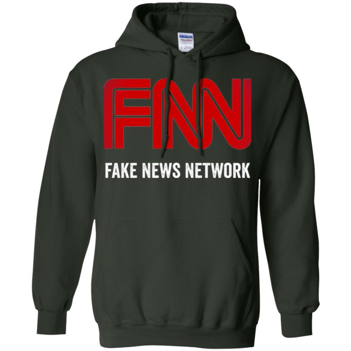 Anti Trump T-shirt Fnn The Fake News Network Forest Green