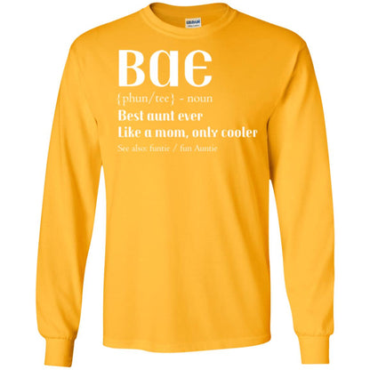 Bae Best Aunt Ever Shirt Gold