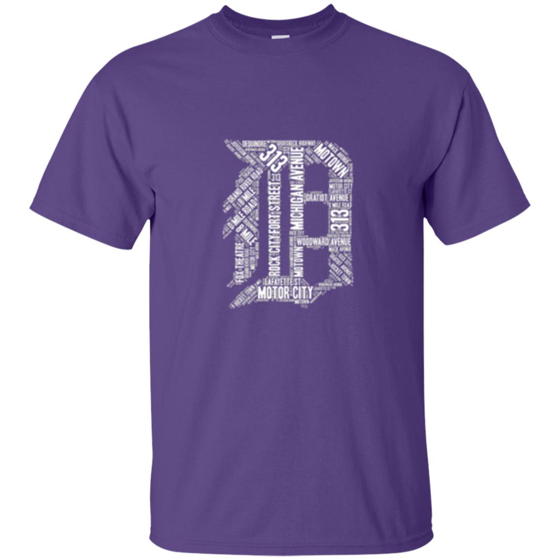 Detroit T-shirt Graphic D Purple