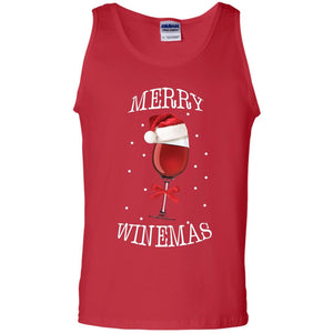 Merry Wine-mas X-mas Wine Drinking Lovers Gift ShirtG220 Gildan 100% Cotton Tank Top
