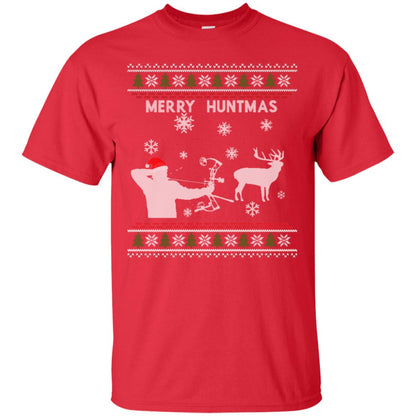 Hunting Christmas X-mas Gift Shirt For Mens Red