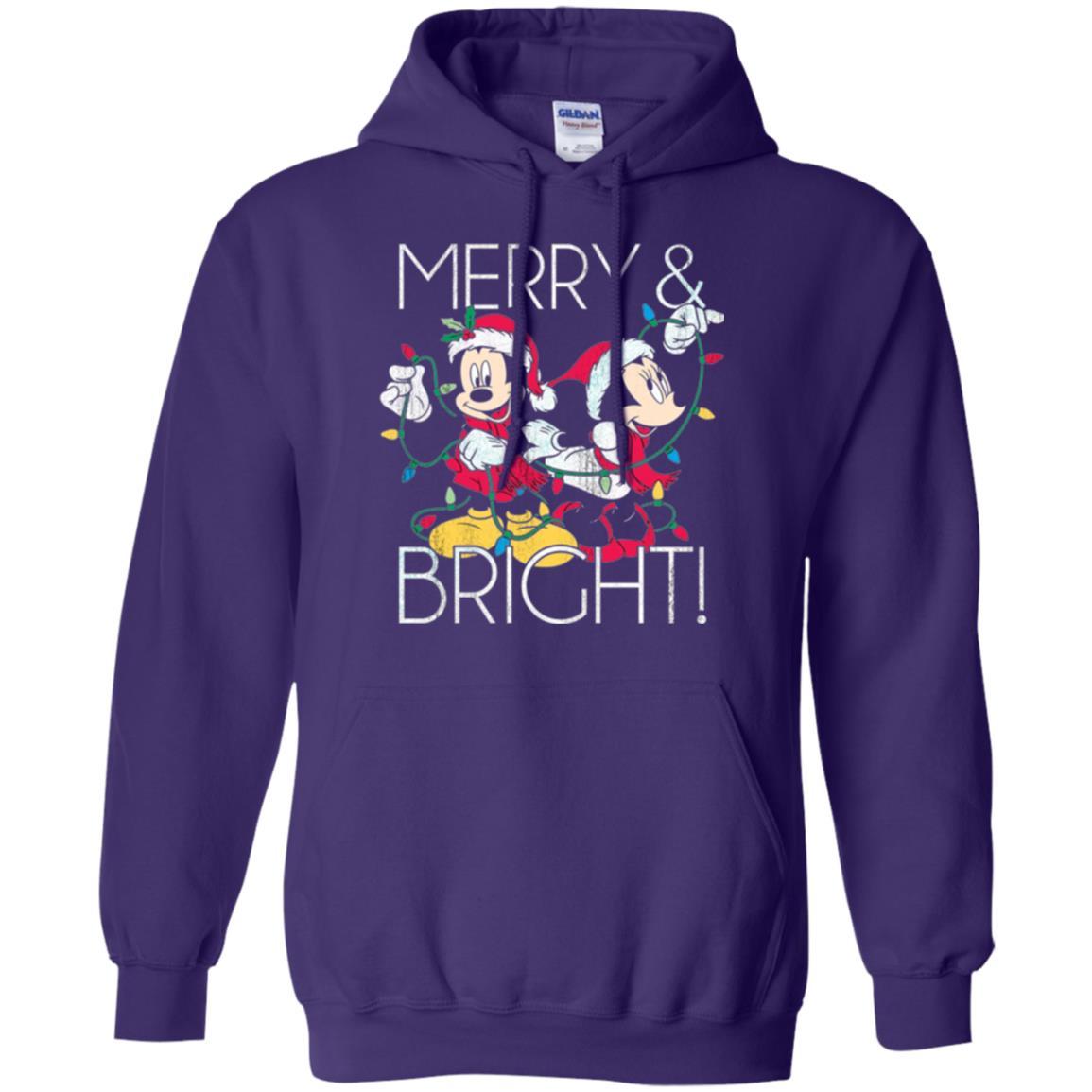 Disney Mickey Mouse T-shirt Merry And Bright Christmas Purple