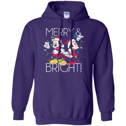 Disney Mickey Mouse T-shirt Merry And Bright Christmas Purple
