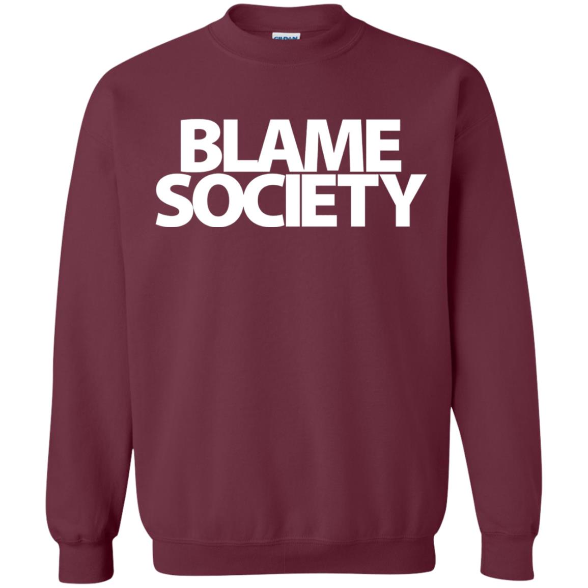 Mens Blame Society Urban Hip Hop T-shirt Maroon