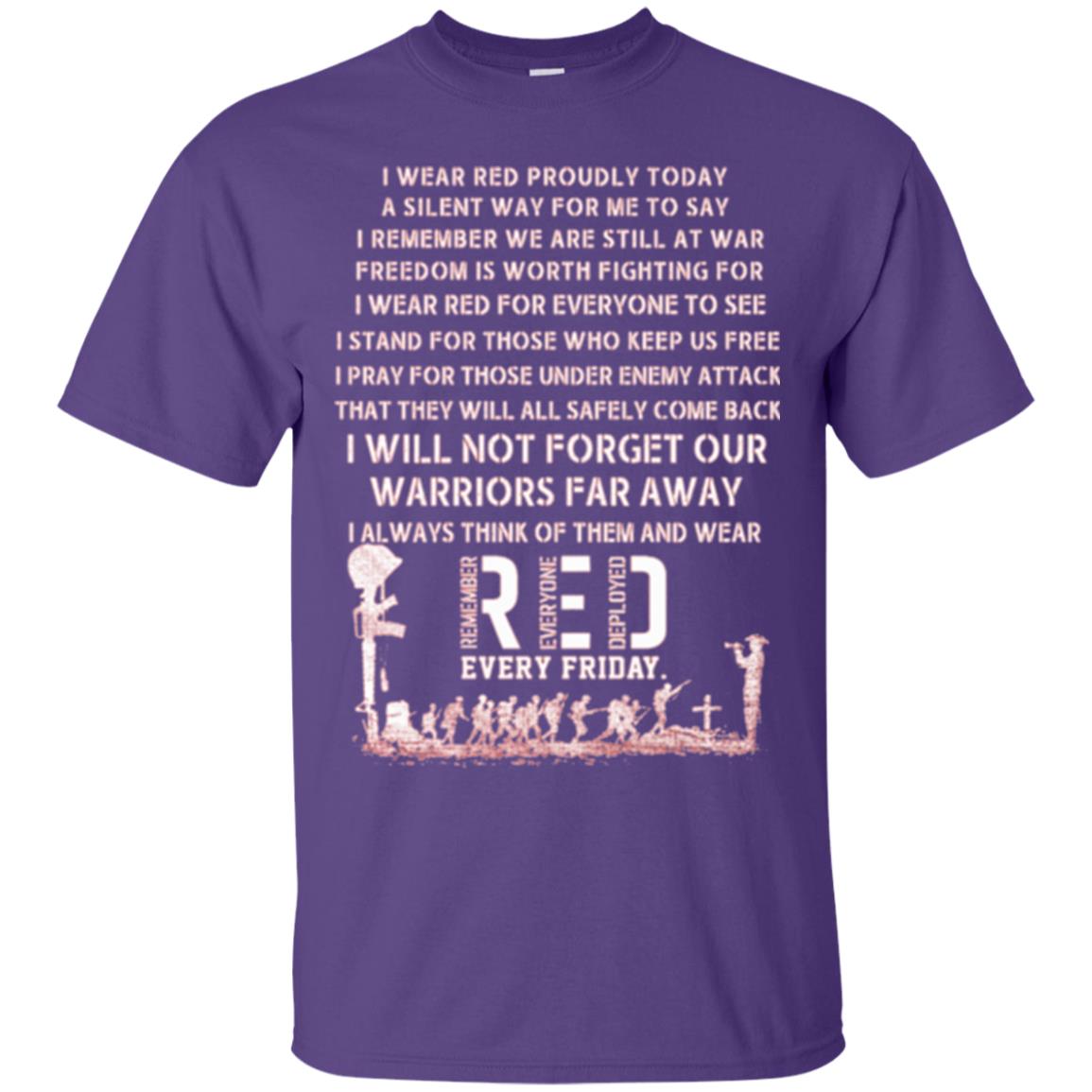 Red Friday Military T-shirt Wear Red Friday Purple