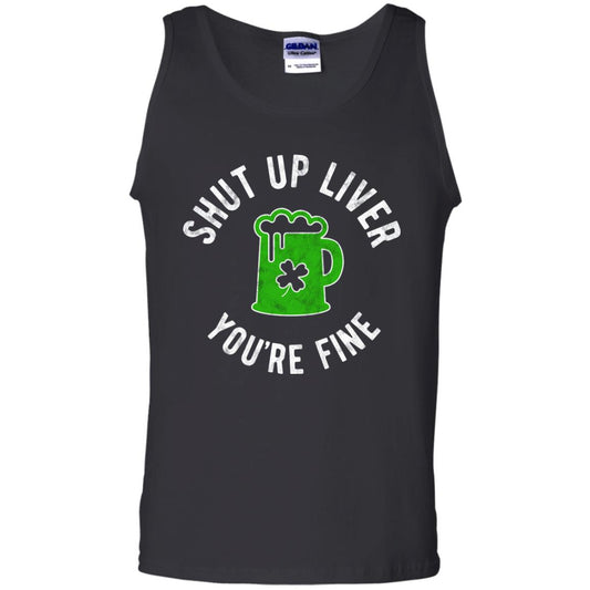 Liver You_re Fine Drinking Beer St. Patrick_s Day T-shirt Black