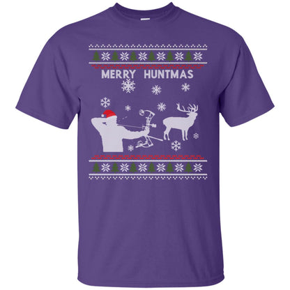 Hunting Christmas X-mas Gift Shirt For Mens Purple