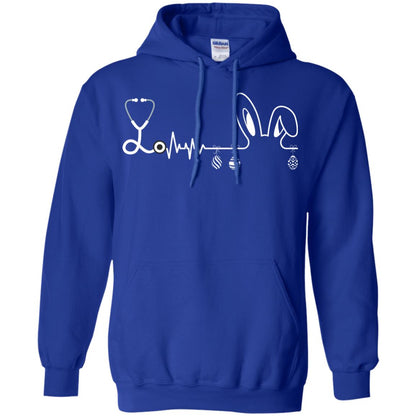 Easter Bunny Nurse Heartbeat T-shirt For Nursing Lover Royal