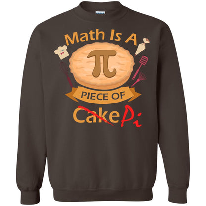 Math Is A Piece Of Pi Funny Pi Day T-shirt For Math Lover Dark Chocolate