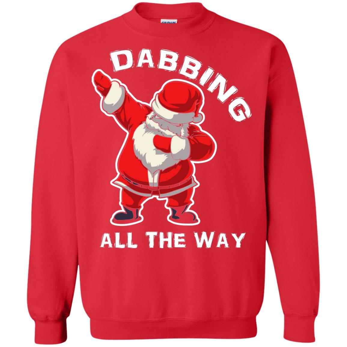 Chirstmas T-shirt Dabbing All The Way Red