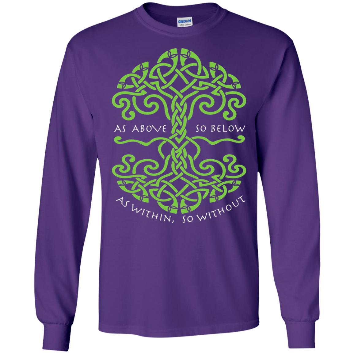 As Above So Below Wiccan Pagan Witche T-shirt Purple