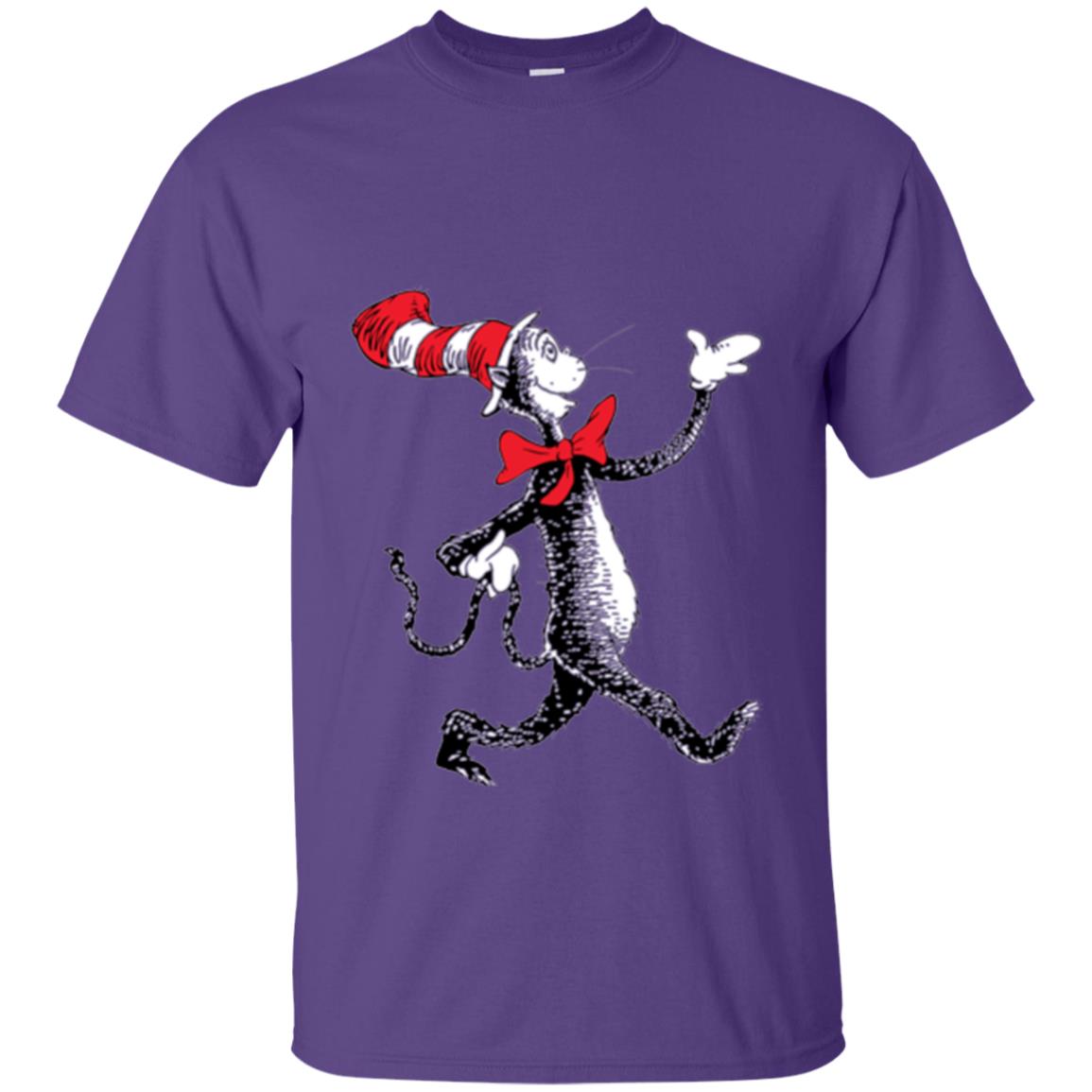 Dr. Seuss Strolling Cat Autism Awareness T-shirt Purple