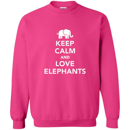 Elephant Lover T-shirt Keep Calm And Love Elephants T-shirt Heliconia