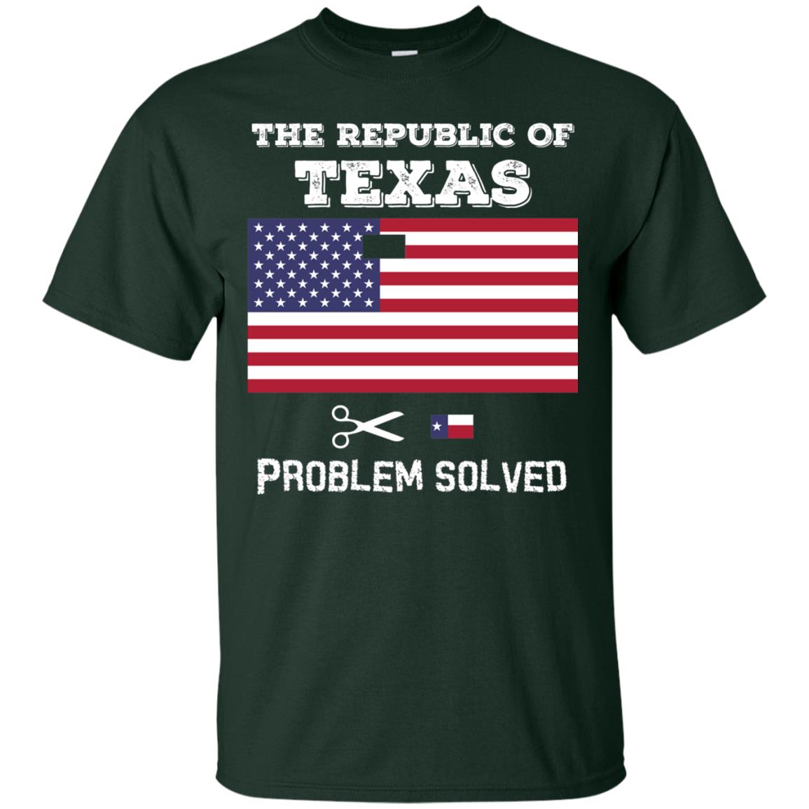 Republic Of Texas Problem Solved T-shirt Forest