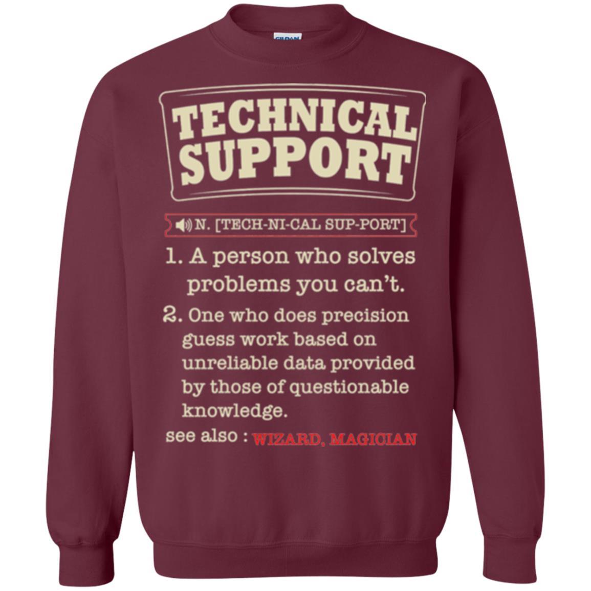 Computer Nerd T-shirt Technical Support Definition T-shirt Maroon