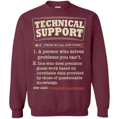 Computer Nerd T-shirt Technical Support Definition T-shirt Maroon