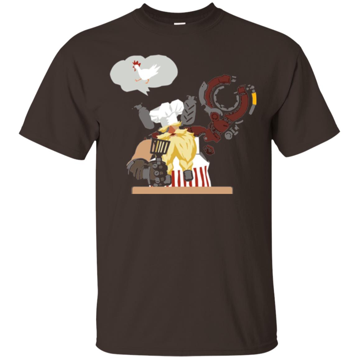 Overwatch Torbjorn Chef Spray T-shirt Dark Chocolate