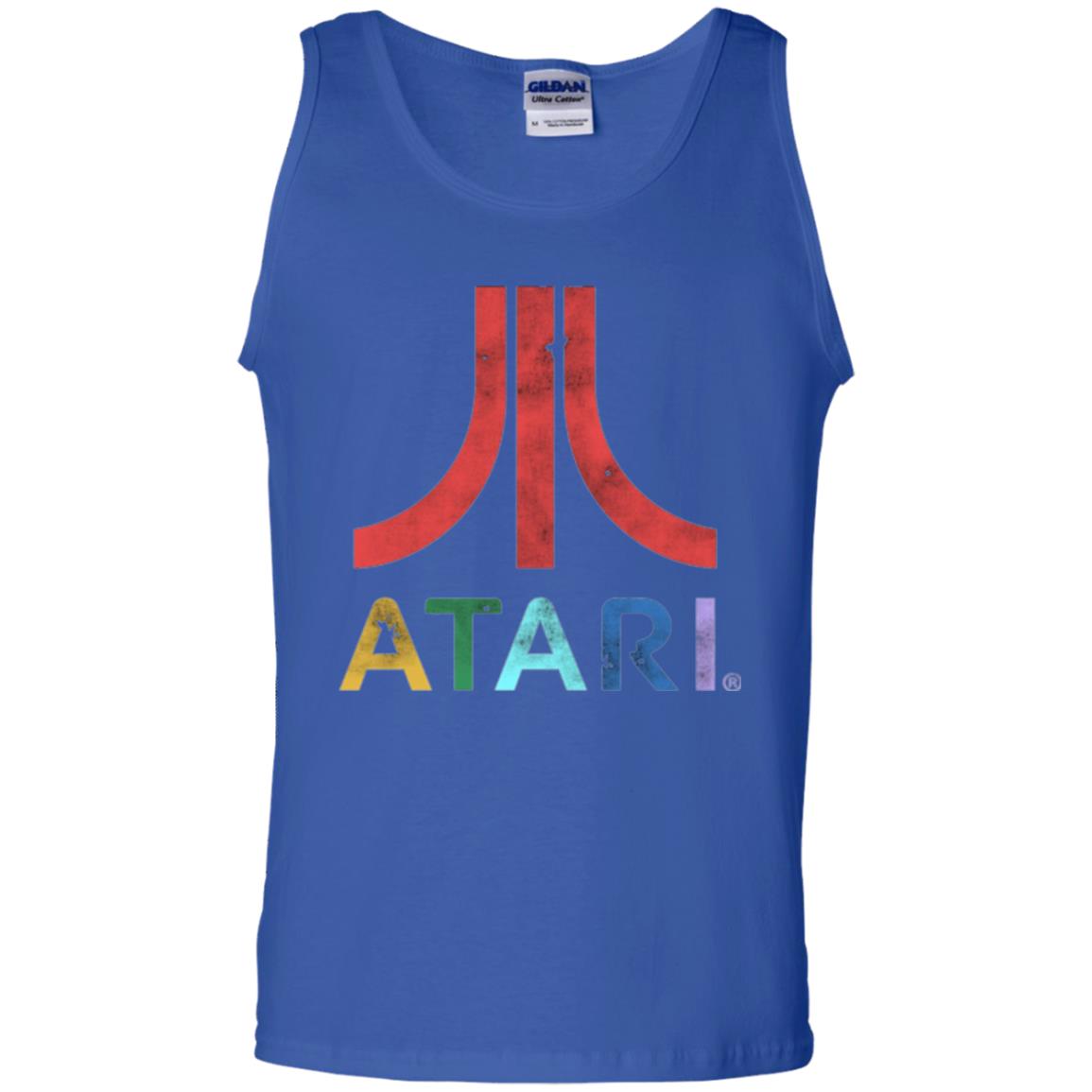 Colorful Retro Atari Gaming Logo T-shirt Royal