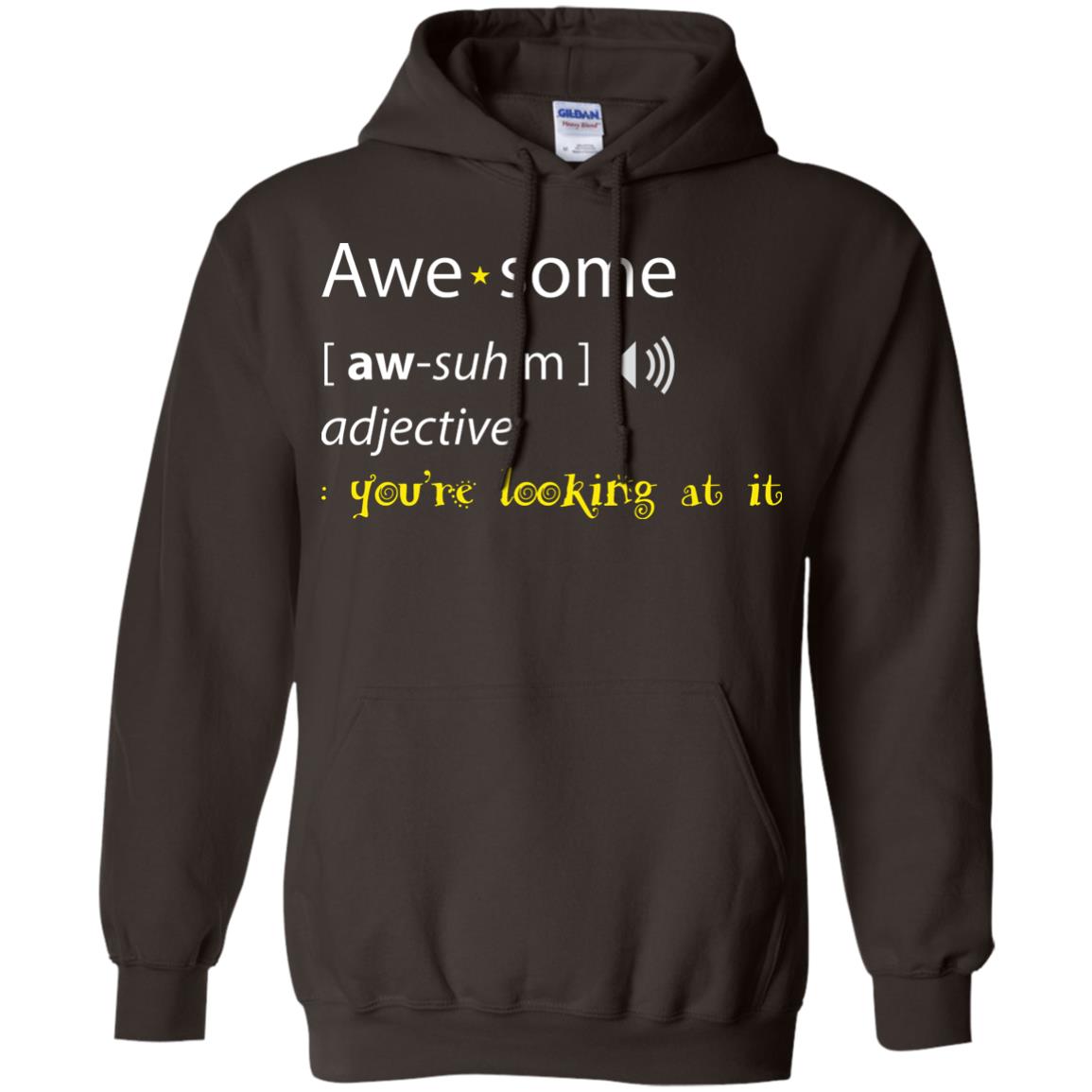 Awesome You_re Looking At It Cool Shirt For Boys Or Girls Dark Chocolate