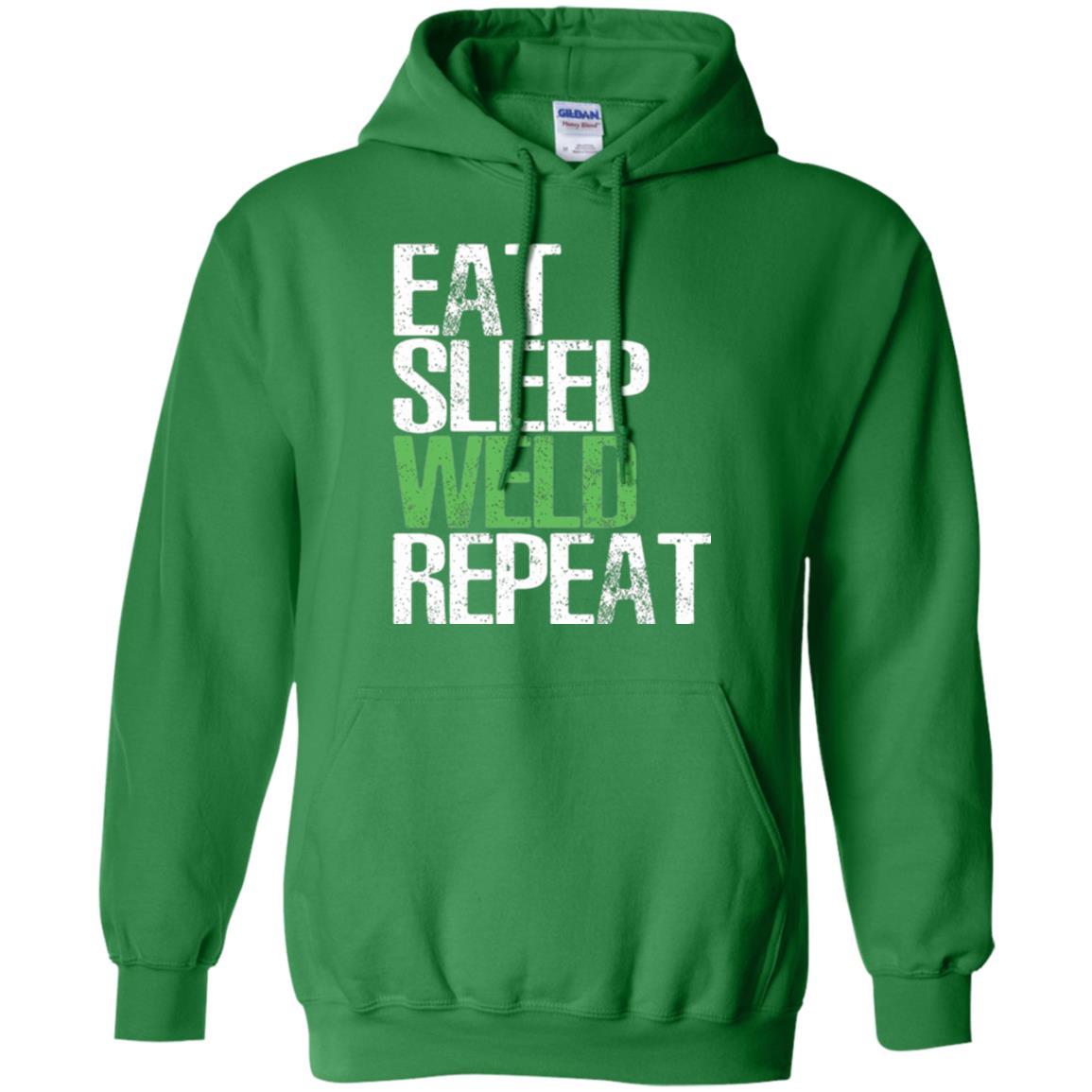 Welding T-shirt Eat Sleep Weld Repeat Irish Green