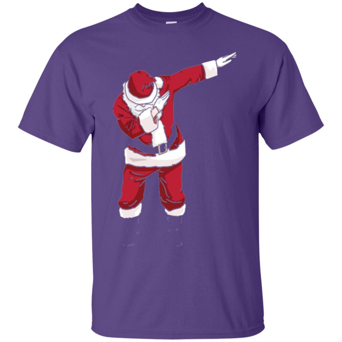 Christmas T-shirt Dabbing Santa Purple