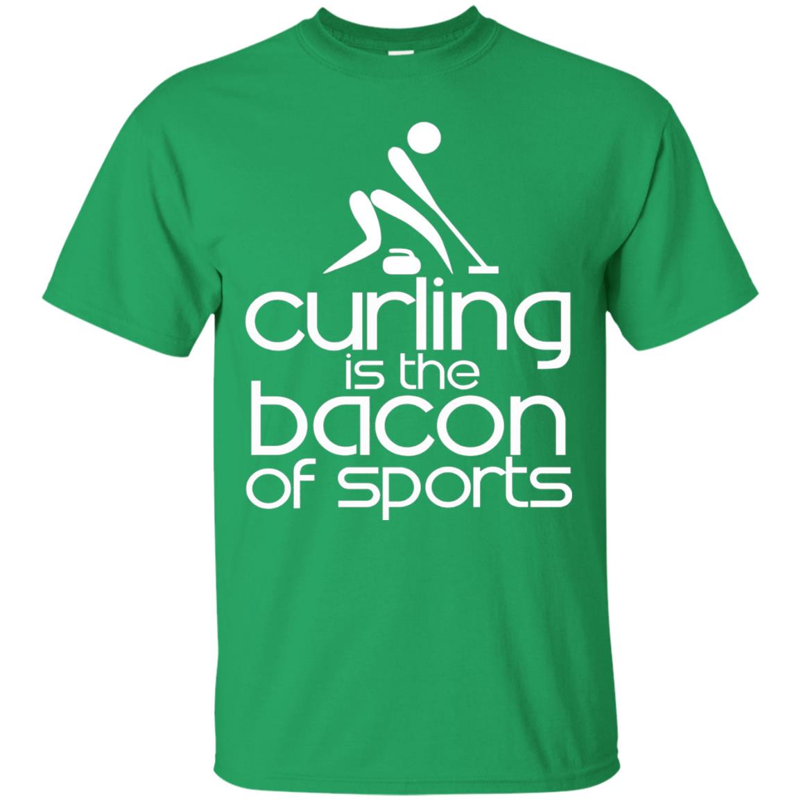 Funny Curling Is The Bacon Of Sports T-shirt Irish Green