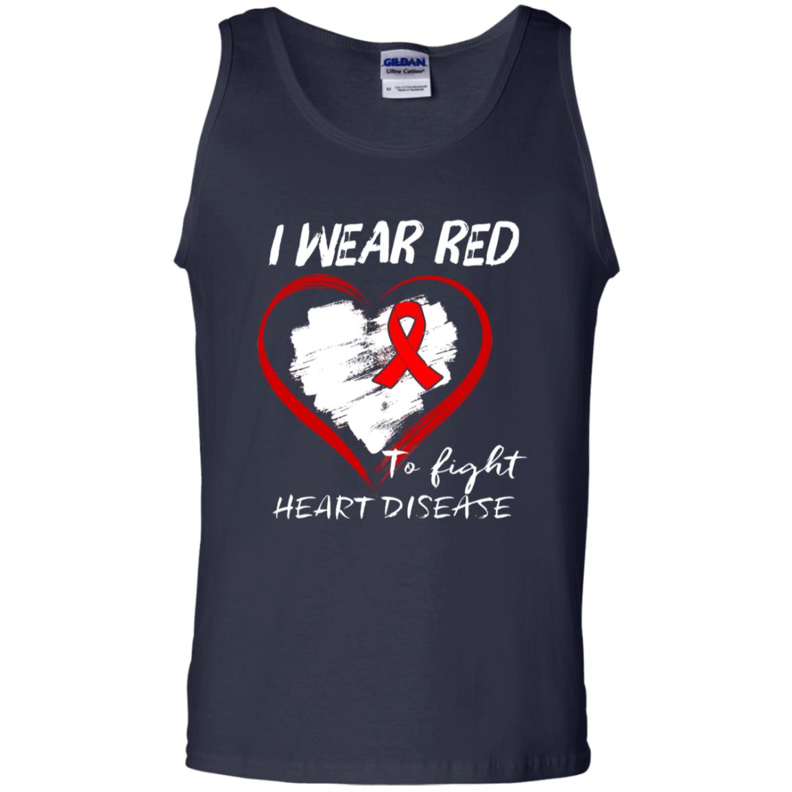 I Wear Red To Fight Heart Disease Shirt Navy
