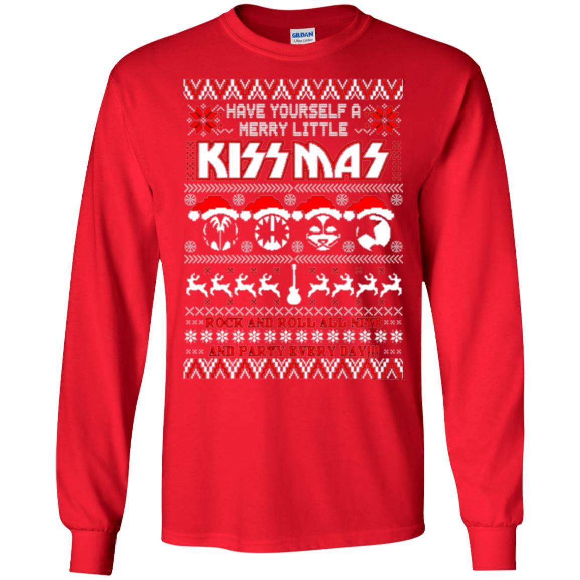 Christmas T-shirt Have Yourself A Merry Little Kissmas Red
