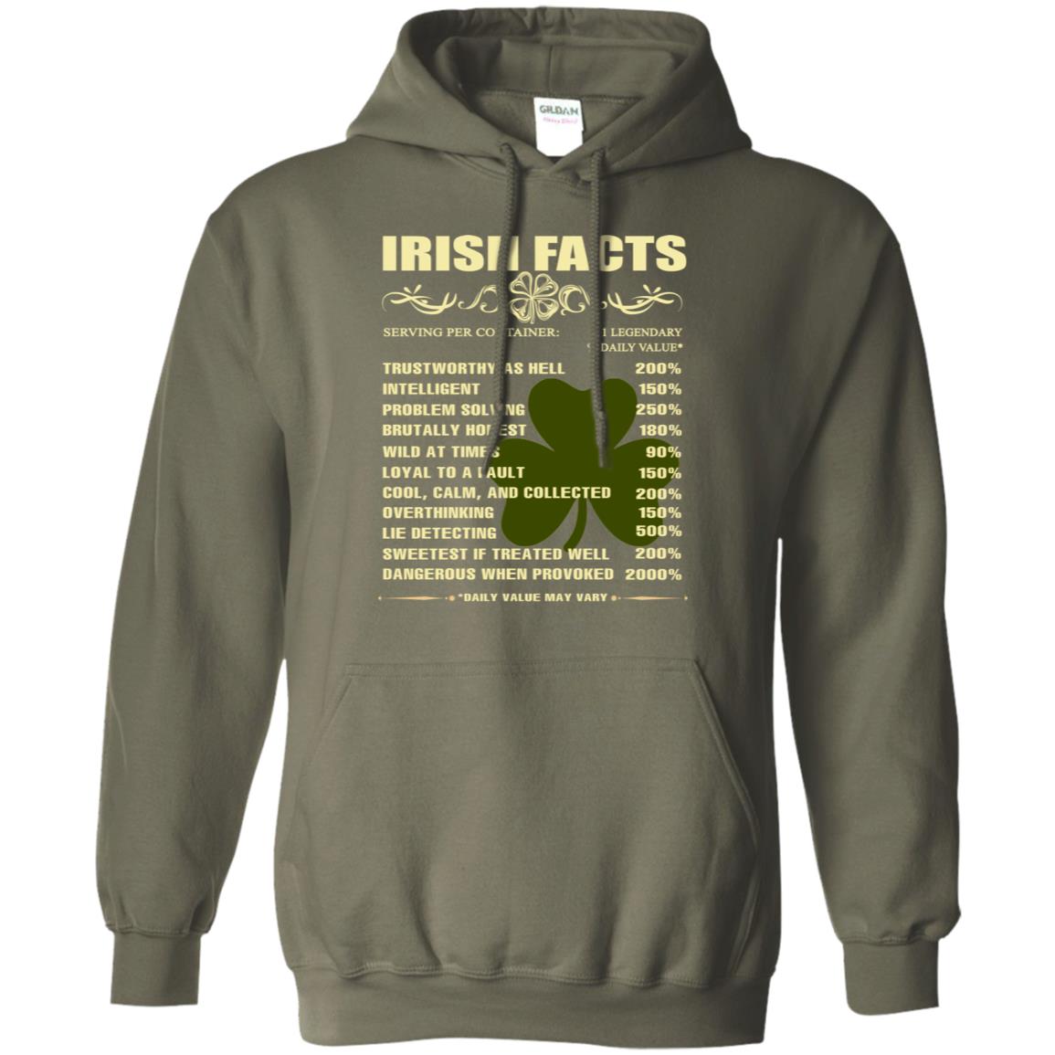 Irish Facts Intelligent Problem Solving Shirt Military Green