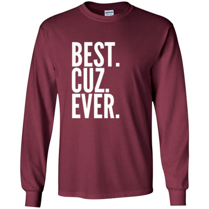 Family T-shirt Best Cuz Ever Maroon