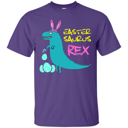 Easter Saurus Trex Bunny Dinosaur T-shirt Purple