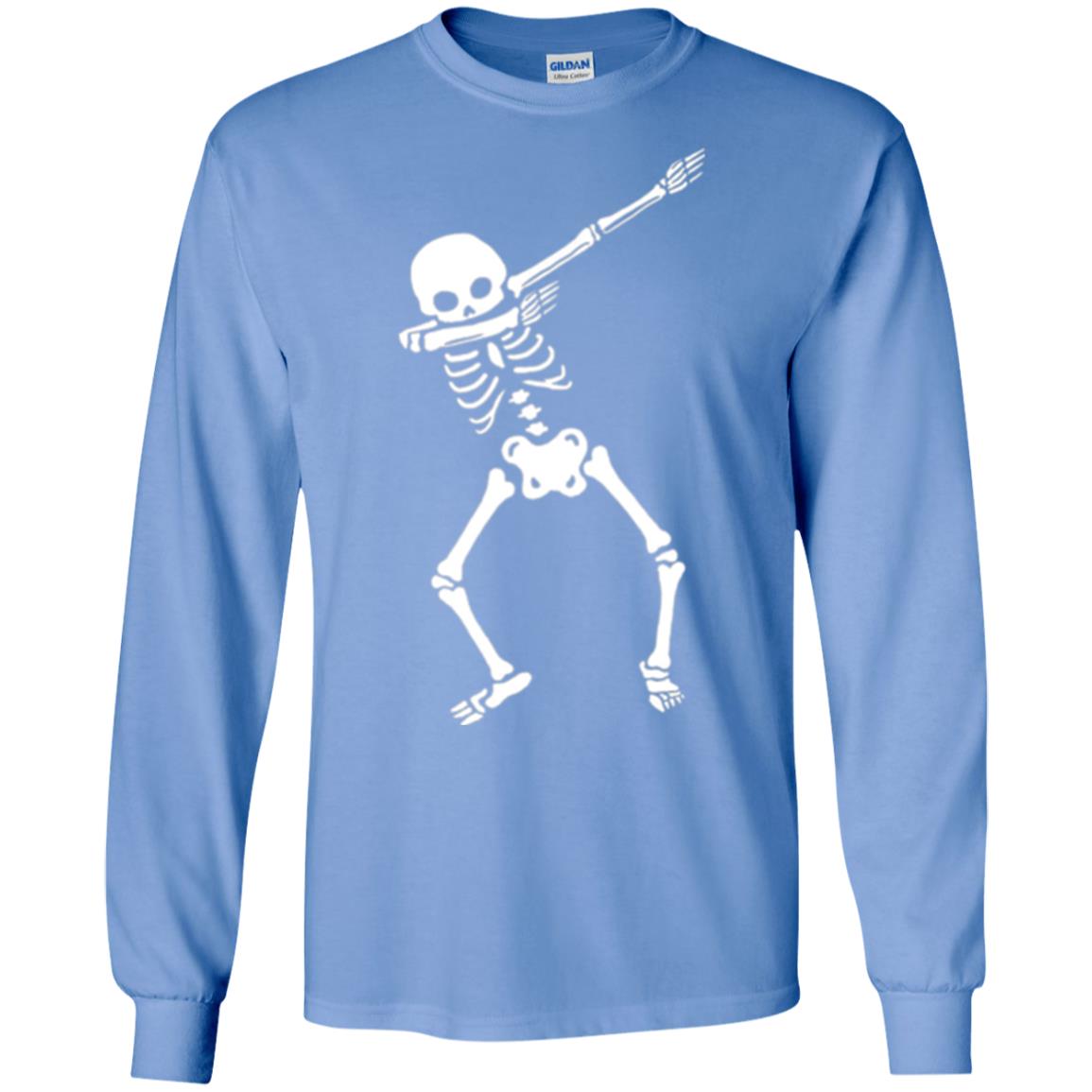 Dabbing Skeleton T Shirt Carolina Blue