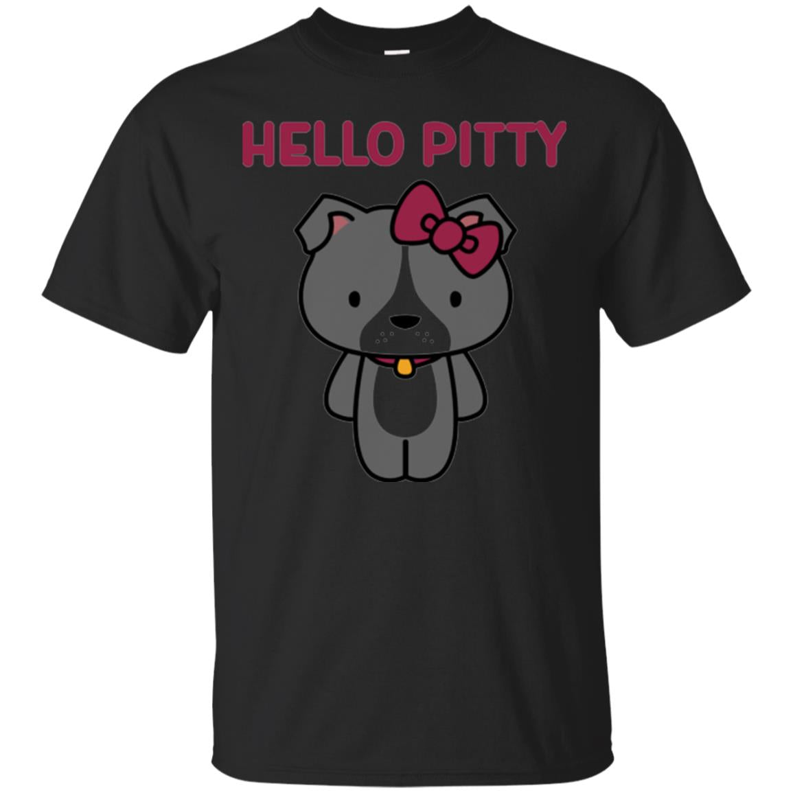 Hello Pitty Dog Lover Shirt Black