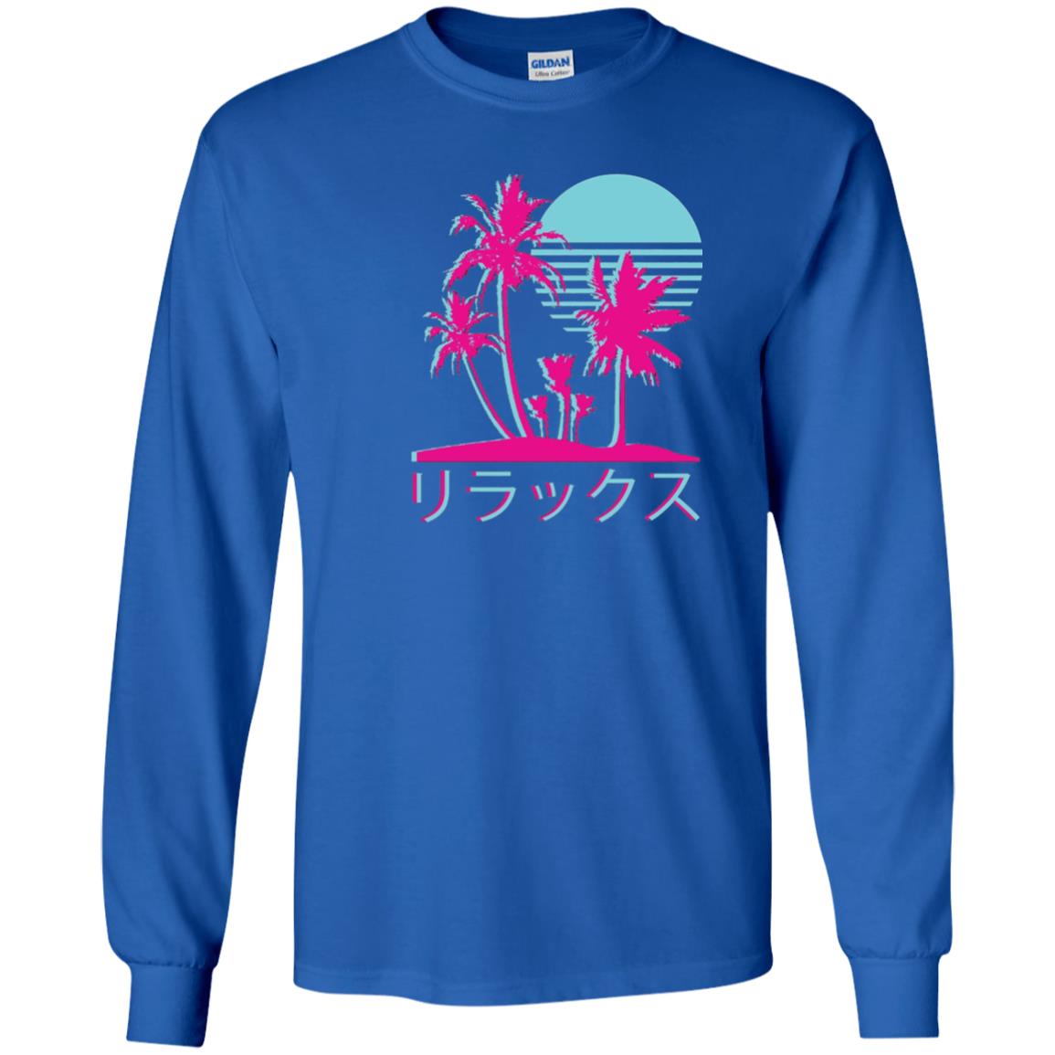 Aesthetic Vaporwave Otaku Summer Shirt Royal