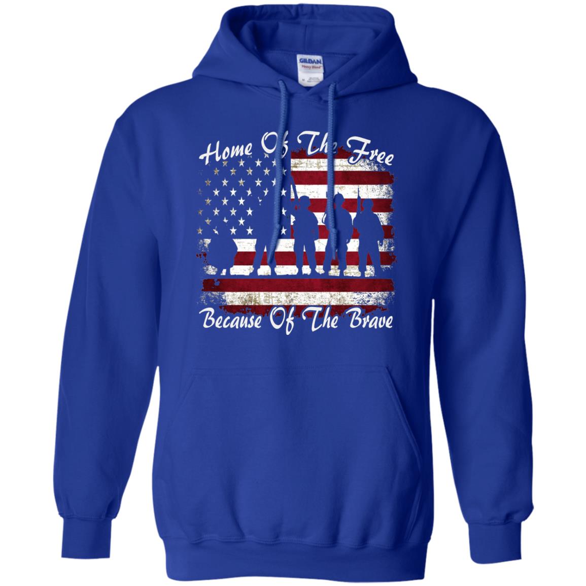 Home Of The Free Because Of The Brave Flag Military Shirt Royal